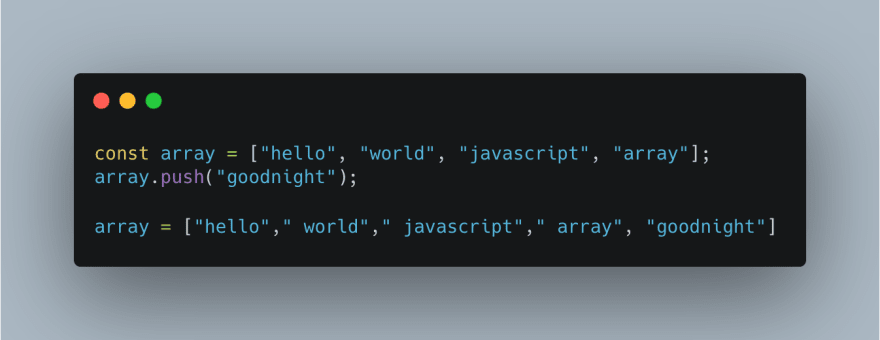 Javascript array push